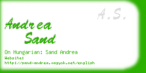 andrea sand business card